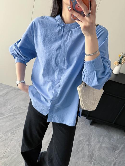 蔚蓝色盘扣气质衬衫｜新中式设计，清冷贵气，不挑皮不挑场景 商品图6