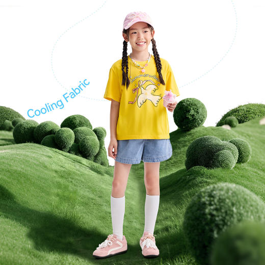 女童圆领短袖针织衫夏季新款安奈儿童装EG621708 商品图2