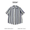 7057SDSA男装2026新款高贵轻奢韩系简约撞色竖纹短袖衬衫百搭舒适上衣 商品缩略图2