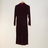 西子/伊甸园真丝丝绒V领收腰紫红连衣裙茶歇裙礼服裙/CQXS0362 商品缩略图2