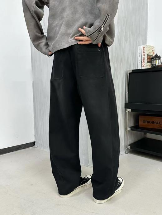 F032527春夏新品情侣款休闲松紧腰围细斜炒洗弯刀裤牛仔裤 商品图13