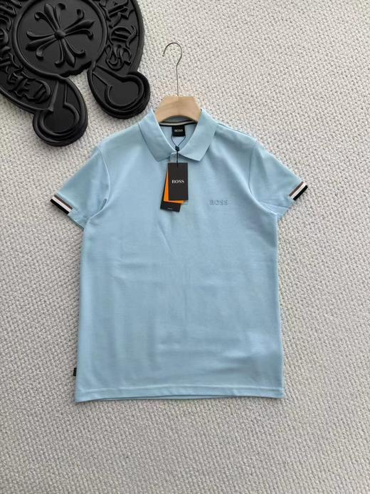 F032549新款男士舒适吸汗透气撞色休闲日常短袖Polo衫 商品图4