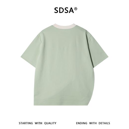 SDSA男装2026新款高贵轻奢小众设计撞色侧边扭结设计圆领短袖T恤 商品图4