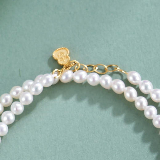 子佩集【福禄灵韵】银S925珍珠惜王妃手链【QNS0002】3mm珠镀金绿松石葫芦2601 商品图4