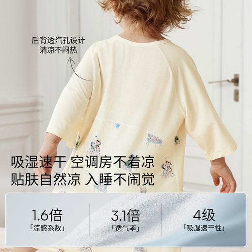 【宝宝安睡】嫚熙儿童家居服空调服超柔冰奶皮宝宝睡衣夏短袖睡袍 商品图2