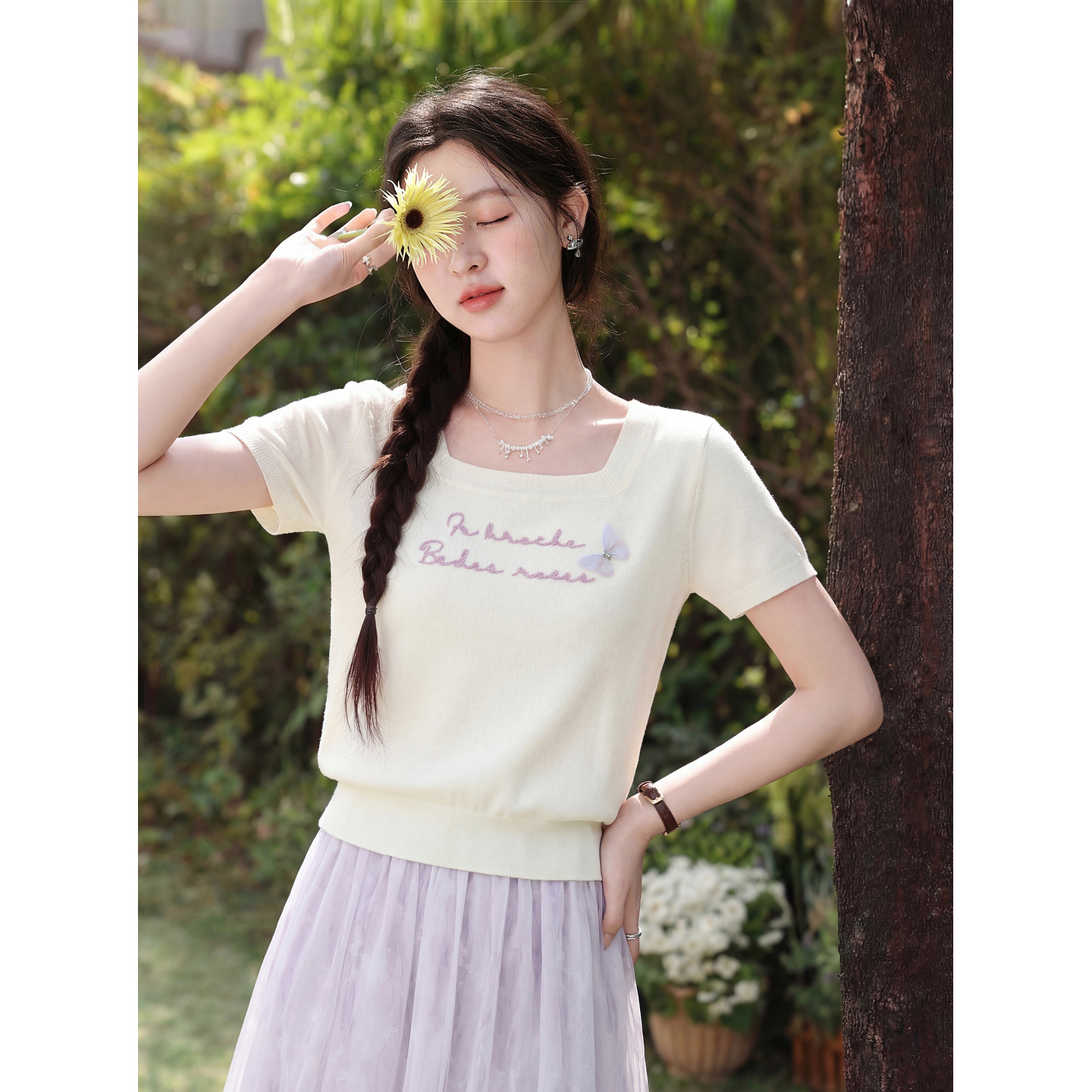 鹿向南【0328/20:00新品前一小时5折】白色T恤