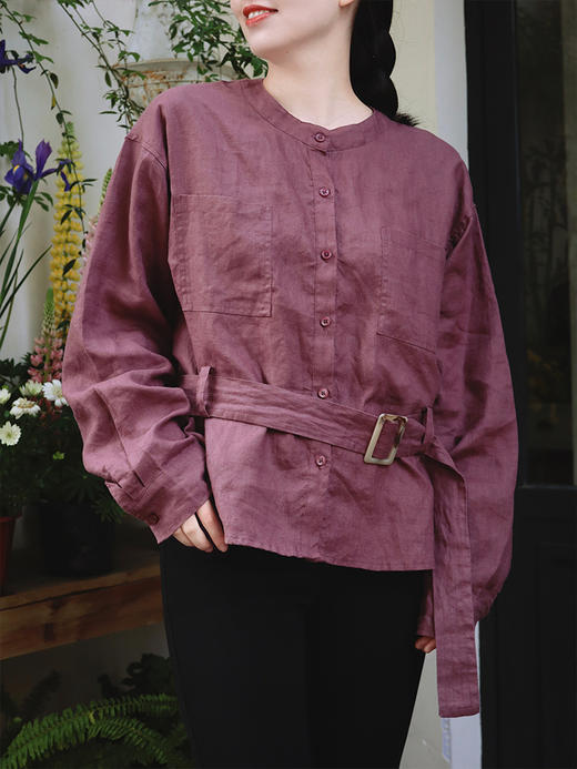 【部分颜色尺码预售25天】【明星同款汉麻衬衫+喇叭裤】显瘦神裤 穿出气质~ 商品图3