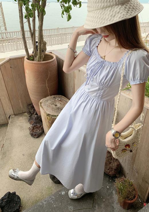 <曾小咸推荐>3.27现货秒杀 ！微信超特价！法式方领蝴蝶结系带连衣裙 日常229.99 立减130 秒杀99.99！！ 商品图7