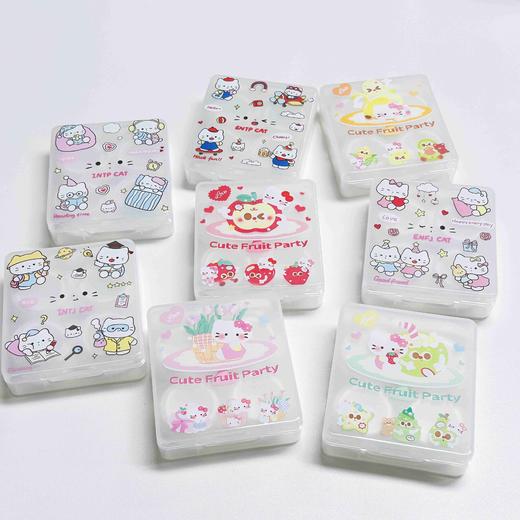 可爱卡通星座猫咪风隐形眼镜盒含镊子小棒双联盒2副装B28 商品图1