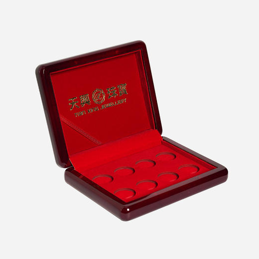 天兴珠宝 品牌木制金币盒子收纳传承10克 20克 30克 商品图2