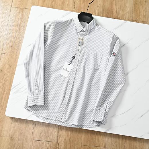 F032534春季新款休闲日常高品质男士纯棉条纹长袖衬衫 商品图6