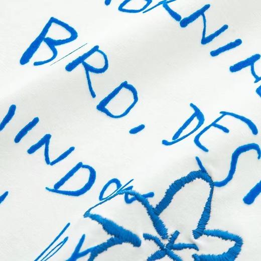 F032514新款夏季宽松白色休闲圆领短袖字母印花T恤 商品图6