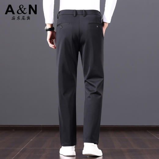 安东尼奥A&N 【含绵羊毛&桑蚕丝】秋季轻奢商务休闲中年男士直筒裤子6546497 商品图5