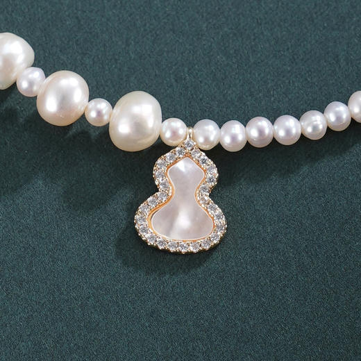 子佩集【福禄天成】珍珠惜王妃手链【ZZSL024】3-6mm珠镀金葫芦2601 商品图3