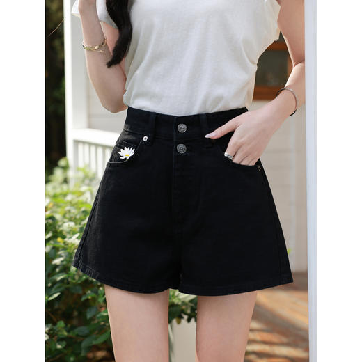 鹿向南【0328/20:00新品前1小时5折限量100件】黑色牛仔裤 商品图2