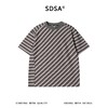 SDSA男装2026新款高贵轻奢潮牌撞色复古斜纹圆领短袖T恤百搭时尚 商品缩略图0