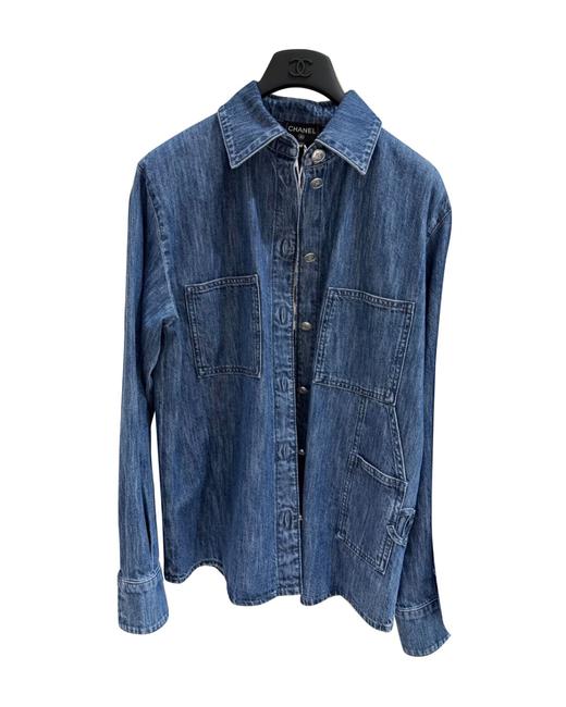 女款logo长袖牛仔衬衫la025 商品图0