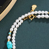 子佩集【福禄高升】银S925珍珠惜王妃手链【QNS0015】3mm珠镀金绿松石葫芦三角之力2601 商品缩略图4