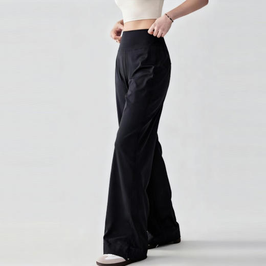 腿！长！直！一秒隐形小肚子【梦惠妮 极简高弹垂筒裤】高腰收腹不勒肚 3D直筒遮肉神品！隐藏式后腰口袋（解放双手/可放手机） 升级四面弹力 垂感如瀑布 裸感不闷热 #M663 商品图5