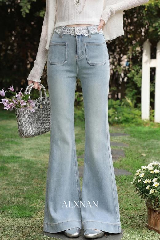 鹿向南【0328/20:00新品前1小时7折限量100件】蓝色牛仔裤 商品图5