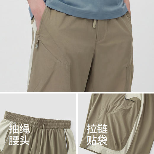 森马休闲裤男夏轻薄户外运动裤oversize侧边拉链贴袋短裤时尚百搭 商品图3