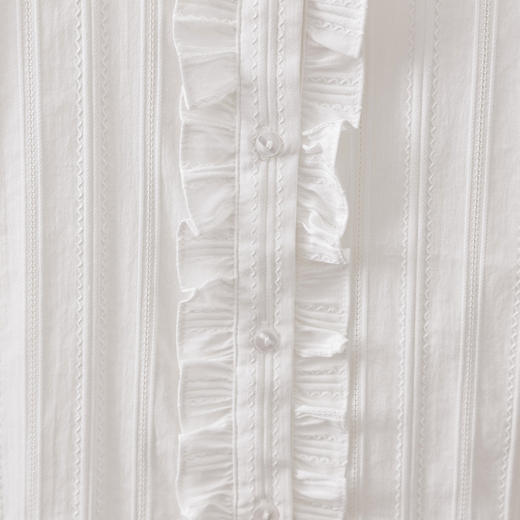 马克珍妮甜系花边女童纯棉绣花衬衫2026年夏装新款560673 商品图2