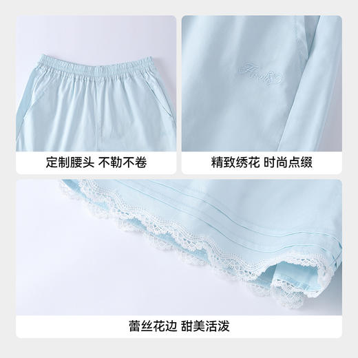 女童全腰梭织短裤夏季新款安奈儿童装EG626591 商品图4