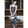 水墨繁花晕染 米思阳2026春夏新款优雅气质印花连衣裙v领女神范吊带裙女1827/1078 商品缩略图0