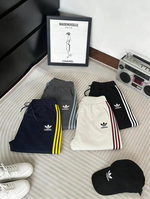 F032557百搭直筒阔腿裤型显瘦百搭休闲长裤条纹运动裤 商品图3