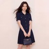 奢姿大码女装2026夏季翻领设计气质连衣裙假口袋百褶时尚轻奢裙子9962860019 商品缩略图2