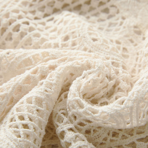 三彩2026新款波西米亚风钩花披肩手工感遮阳松弛度假氛围通勤约会 商品图3