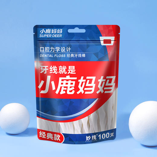 【积分兑换】小鹿妈妈经典力学牙线袋装100支 商品图0