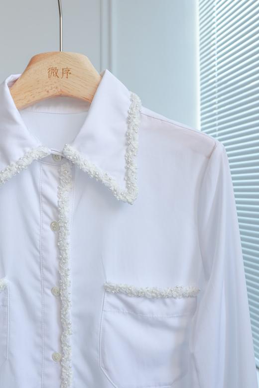 迷迭香|浪漫钉珠镶边衬衣 商品图6