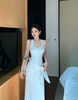 设计款裙子 春夏连衣裙配腰带 遮肚子辣妹U领修身显瘦工字背心长裙 吊带裙 商品缩略图7