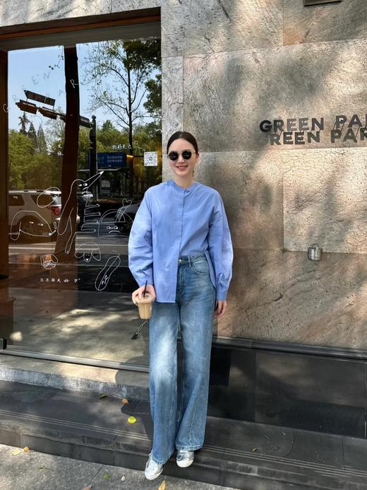 蔚蓝色盘扣气质衬衫｜新中式设计，清冷贵气，不挑皮不挑场景 商品图3