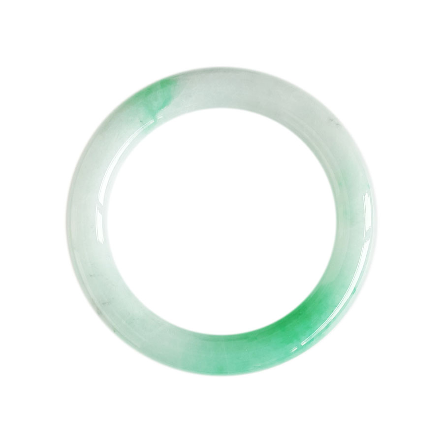 【天然正品】A货翡翠天然精品圆条细腻糯种飘辣阳绿57.5号翡翠手镯（有纹）57.5号（皆取最大值）190326HS26