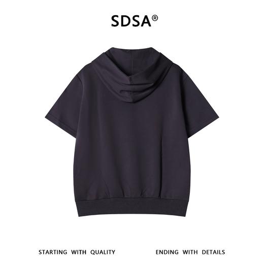 SDSA男装2026新款高贵轻奢潮牌贴布设计连帽短袖T恤百搭时尚上衣 商品图4