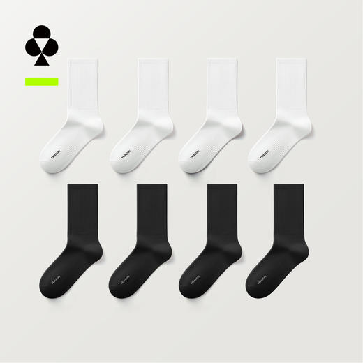 【精梳棉】有棵树棉质情侣7A抗菌棉袜6双装-O3022 商品图0