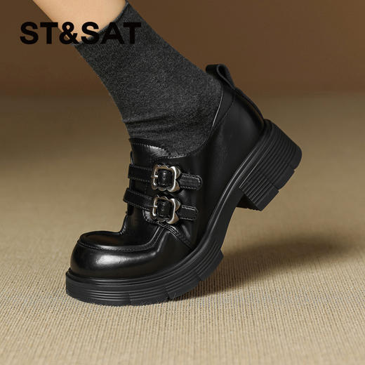 星期六26春新款学院风厚底花花乐福鞋SSE1112C3Y 商品图8