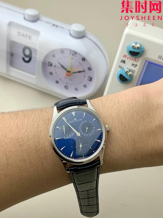 GF积家大师系列1378480"小丑" Master Ultra Thin Réserve de Marche超薄大师动显日历 938一体机 男士腕表 商品图5