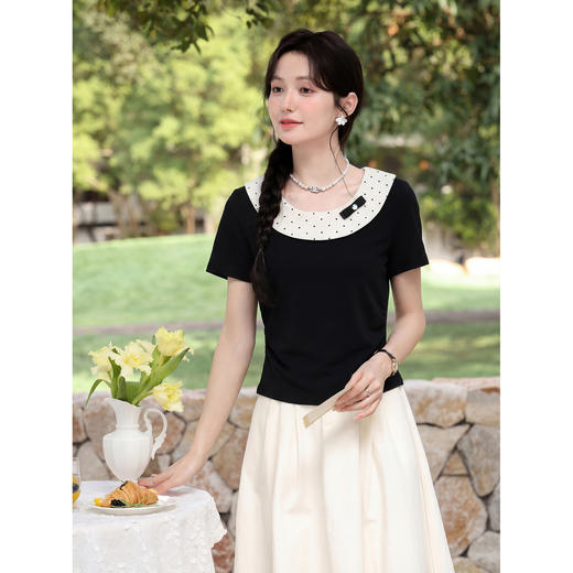 鹿向南【0328/20:00新品前1小时7折限量100件】黑色T恤 商品图2