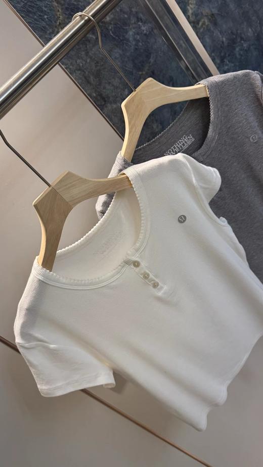 F032540一包两件春夏款慵懒感短款修身休闲运动百搭女士短袖T恤 商品图2