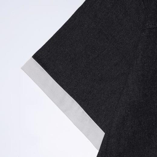 SDSA男装2026新款高贵轻奢潮牌撞色领双口袋牛仔短袖衬衫百搭时尚 商品图3