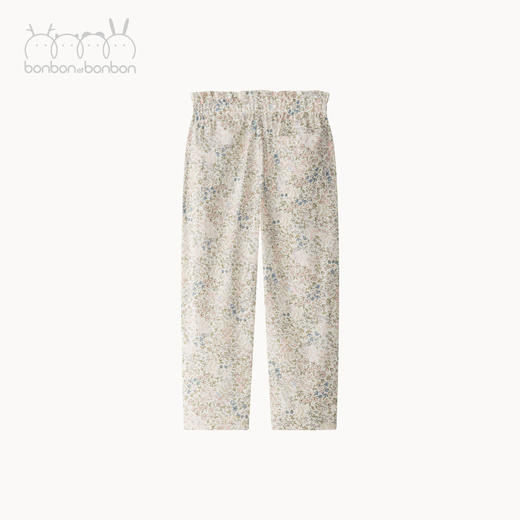 木耳边印花长裤 商品图1