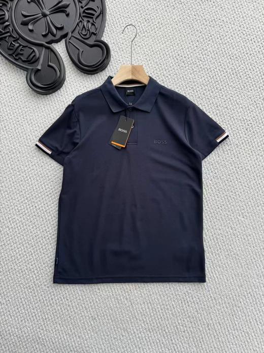 F032549新款男士舒适吸汗透气撞色休闲日常短袖Polo衫 商品图6