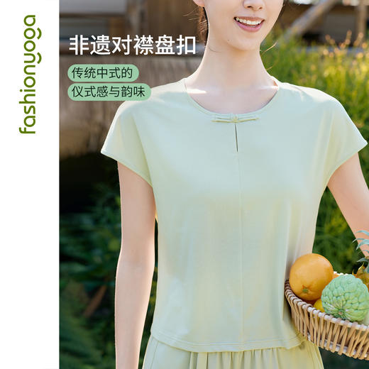 FM16307新中式简约外搭短袖 商品图0