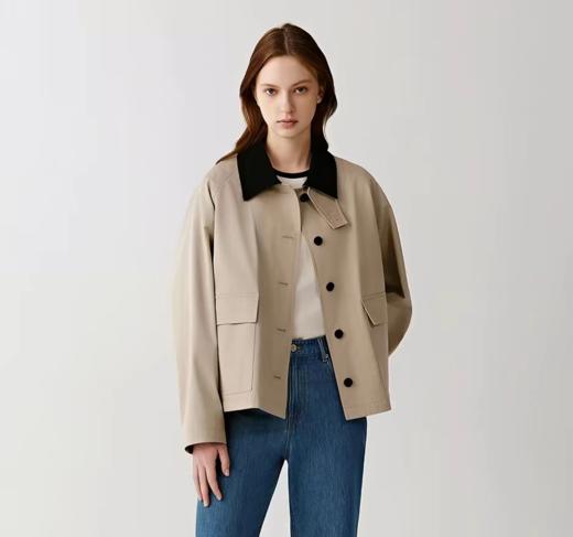 禾家巴恩风翻领风衣 商品图11