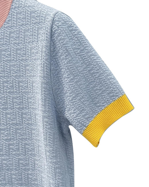 女款丝棉提花短袖针织衫la011 商品图2