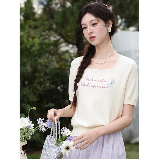 鹿向南【0328/20:00新品前一小时5折】白色T恤 商品图4