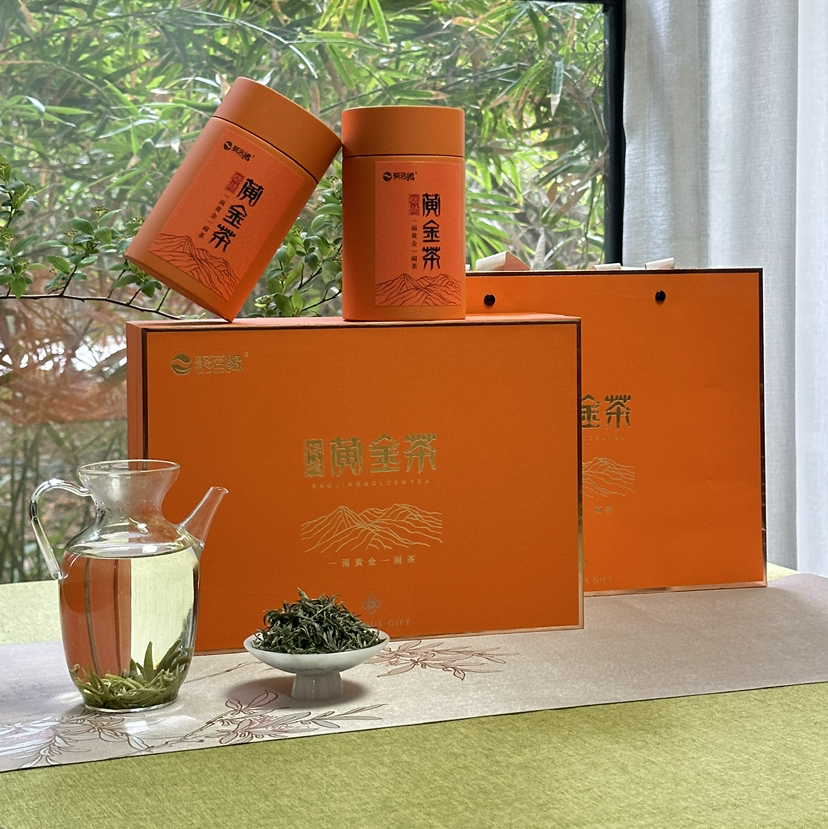 春茶上市｜保靖黄金茶1号（明前精品）开园头采 形美色绿味醇鲜甜爽嫩满满氨基酸和甜玉米香以及带有鲜美土鸡汤味儿～聚茗缘牌黄金茶，值得全国茶友信赖和喜欢。轻奢锡罐礼盒装，净含量100g（50g*2罐）